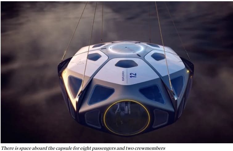 2024년 승객 비행 개시 풍선 우주선 공개 VIDEO: World View unveils balloon spacecraft that will begin passenger flights in 2024