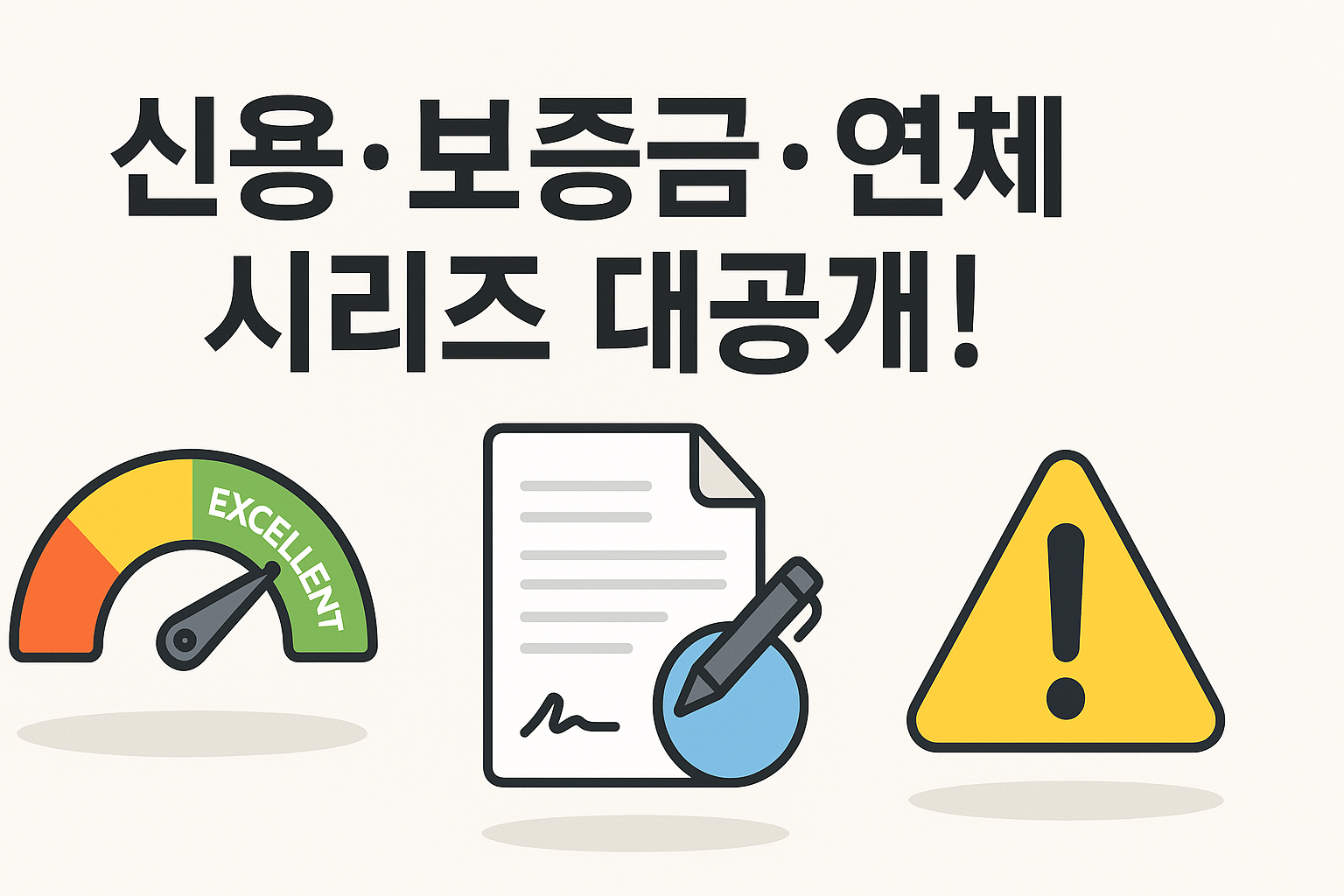 신용·보증금·연체 시리즈 대공개!