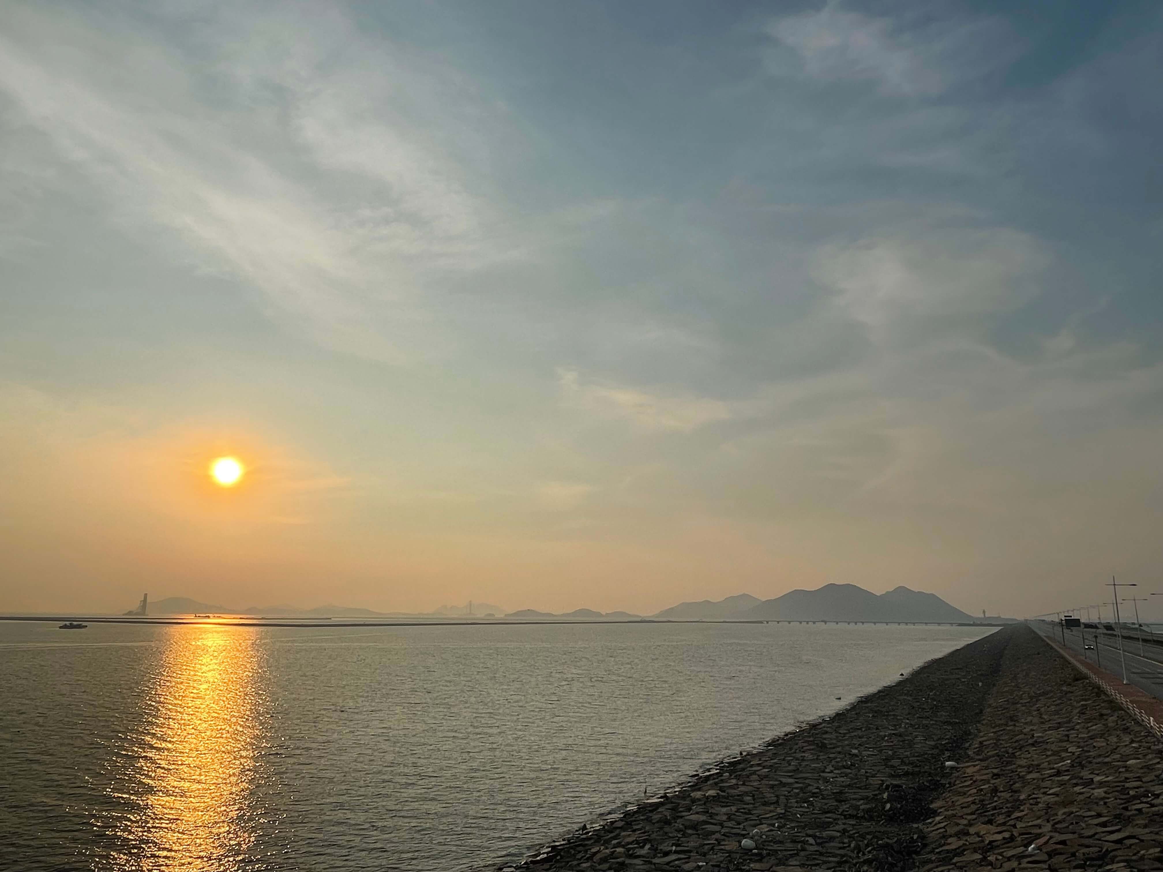 군산 새만금방조제 전망대 노을