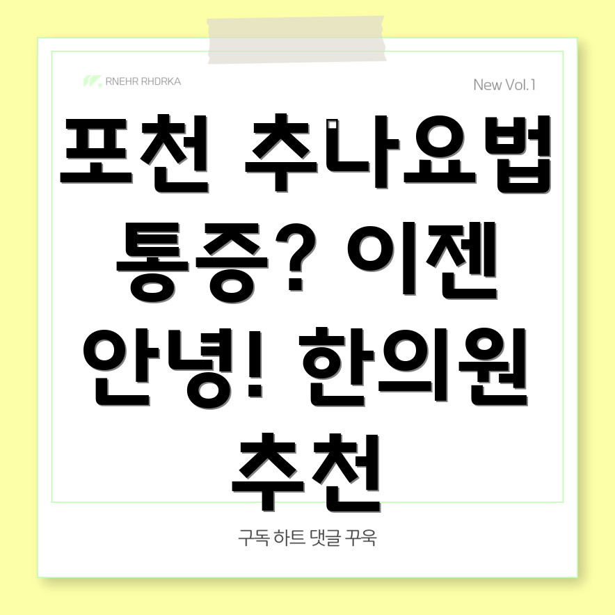 포천시 영중면 추나요법