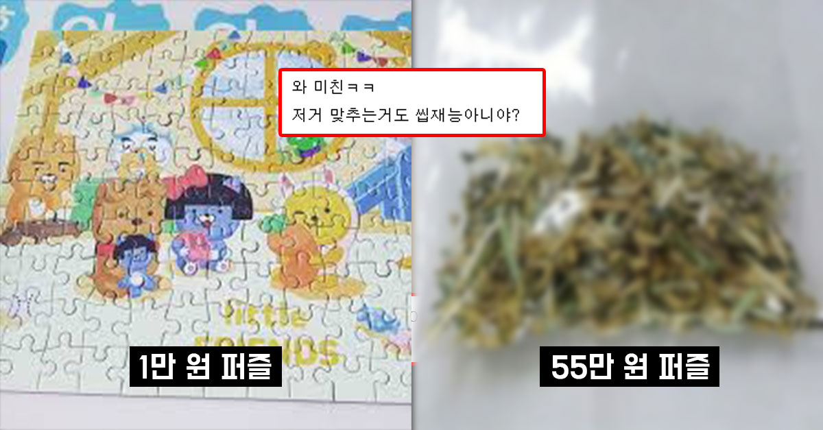  실수로 55만 원 짜리 퍼즐을 맞추게 된 사람 ㄷㄷㄷ