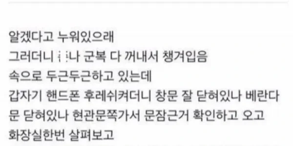 군복 판타지가 있었던 여자가 남친과 즐기던 도중 일어난 일 3