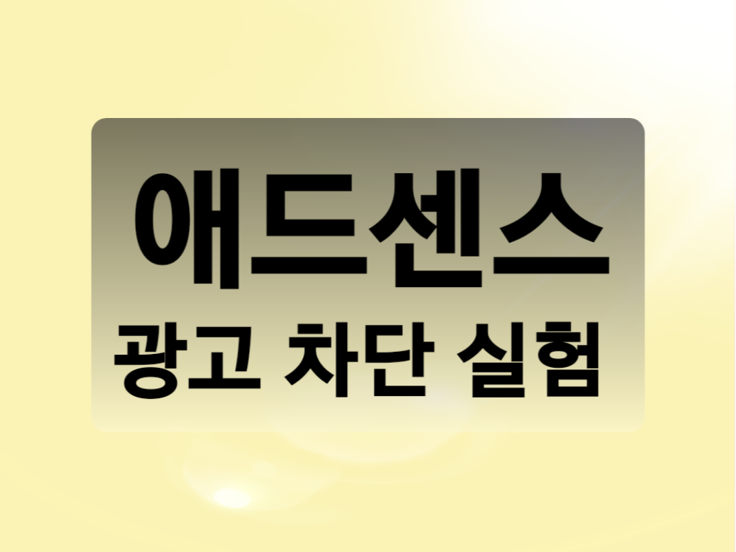 구글 애드센스 실험 민감한 카테고리 광고 차단 결과는?