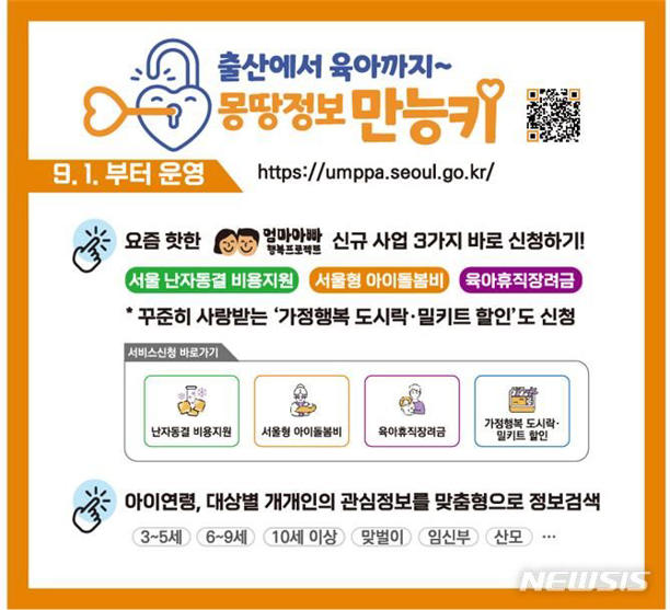 몽땅정보 만능키 서울시 출산과 육아 정보를 한눈에 확인하는 곳