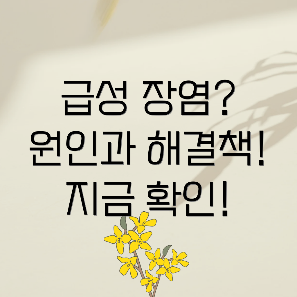 급성 장염