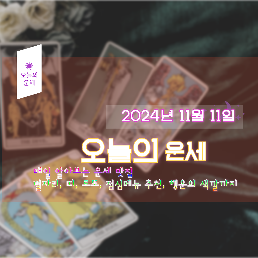 2024년 11월 11일 오늘의 운세