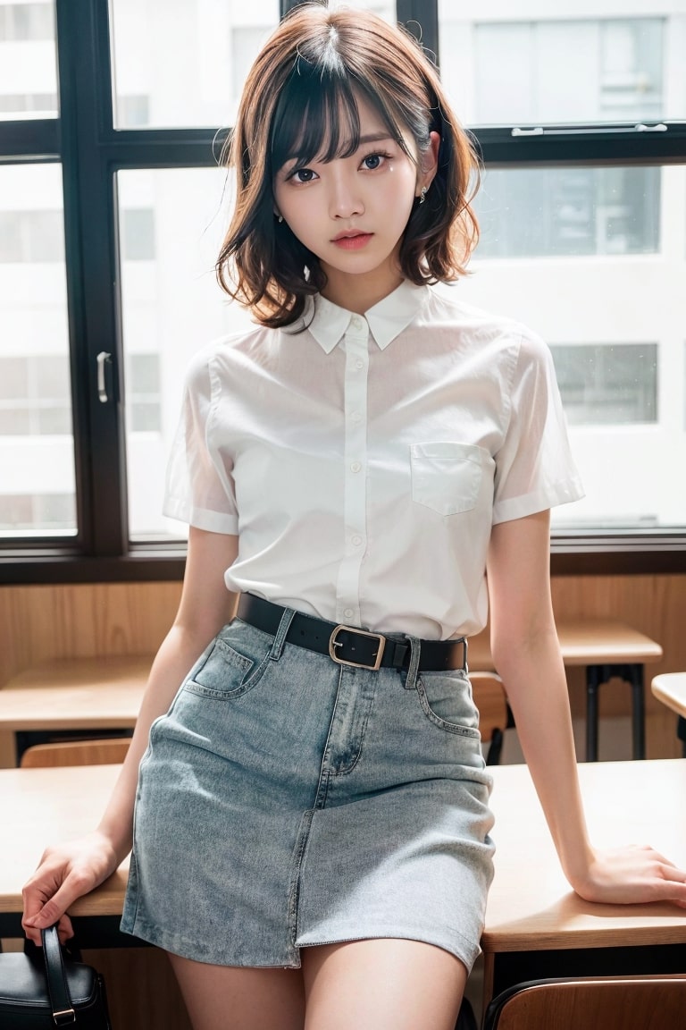  AI가 그린 교실창가에서 남친 기다리는 여친