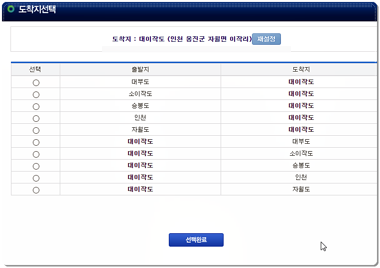 대이작도 가는 방법