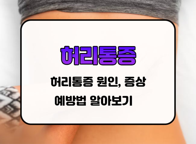  허리통증 원인과 치료, 예방법 알아보기