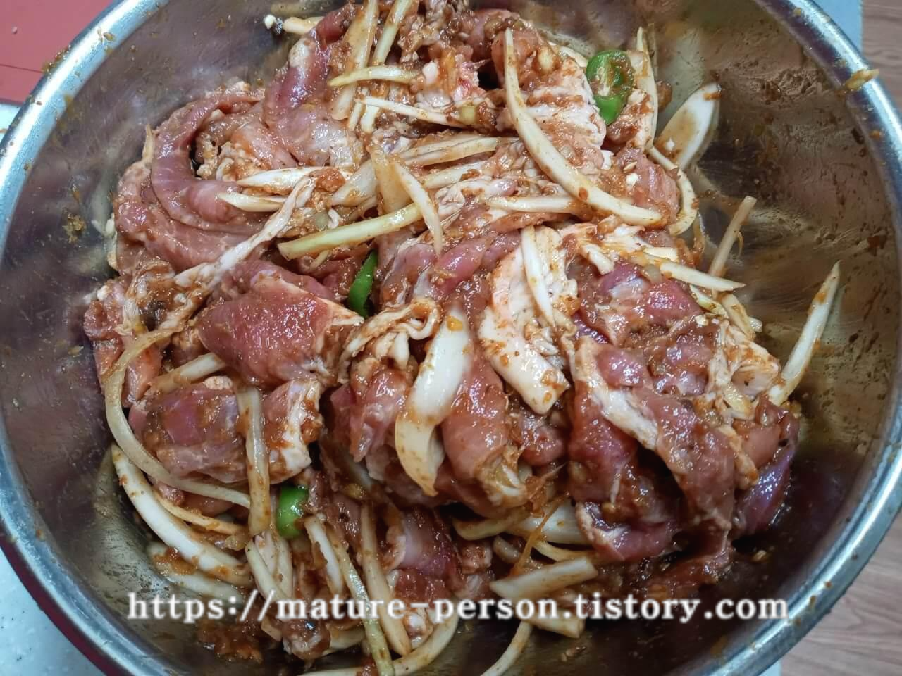된장불고기양념하기