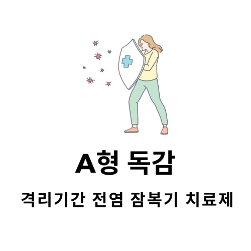 A형 독감 격리기간 전염 잠복기 치료제