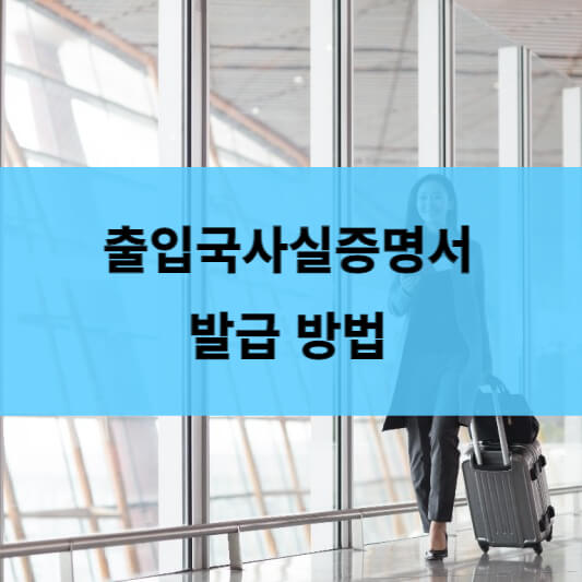  출입국 사실 증명서 인터넷 발급 방법