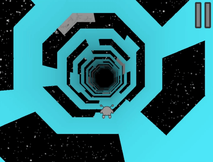 런3-플래시게임-플레이-어두운-우주-공간으로-떨어지지-않도록-점프하는-화면