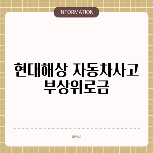 현대해상 자동차사고 부상위로금