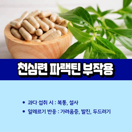 천심련_부작용