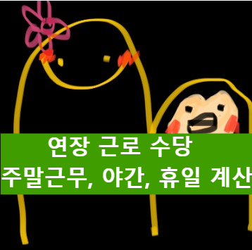  연장근로수당, 휴일수당, 야간수당 계산방법