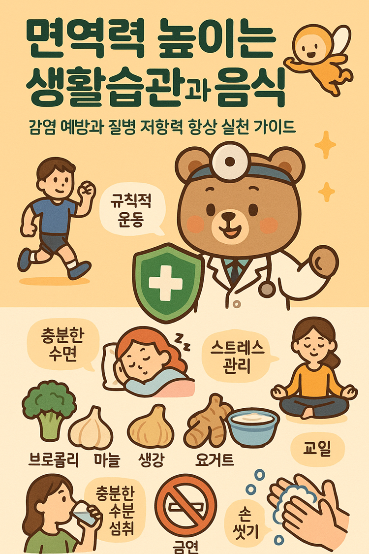 면역력 높이는 생활습관과 음식