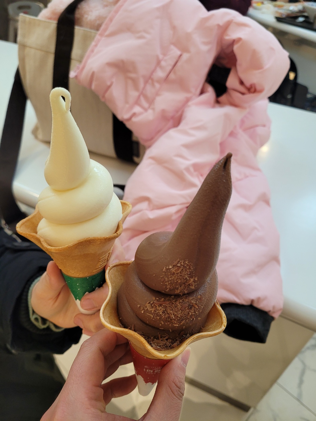 초코&#44; 우유맛 아이스크림