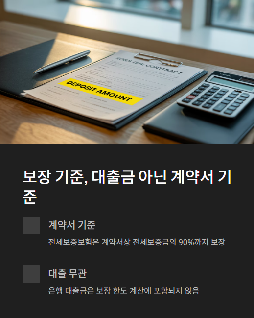 보장 기준 대출금 아닌 계약서 기준