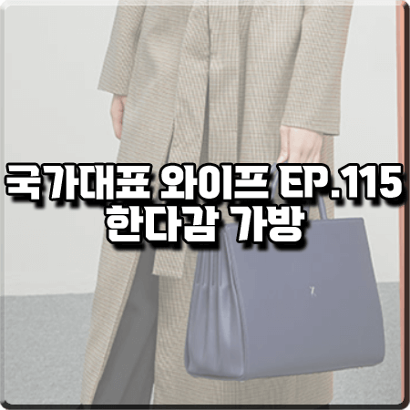  국가대표 와이프 115회 한다감 가방 :: 조셉앤스테이시 네이비 토트백 : 서초희 패션