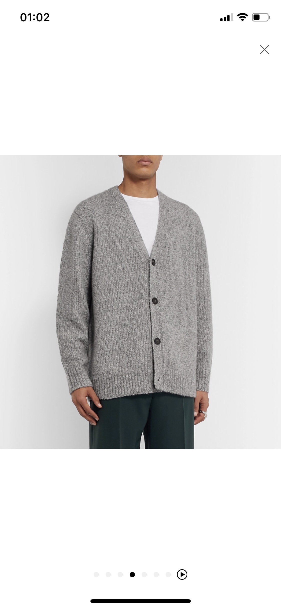  [ACNE STUDIOS] 아크네 스튜디오 그레이 울 블렌드 가디건 그레이