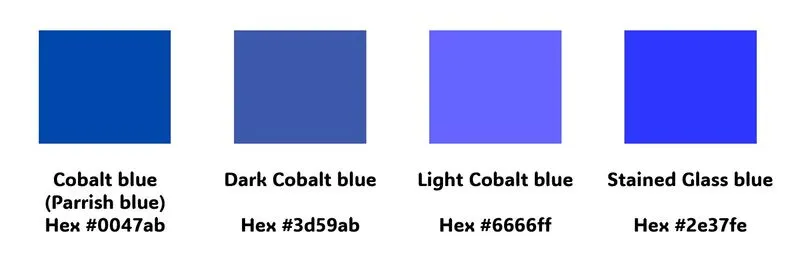 코발트 블루 관련 색상
