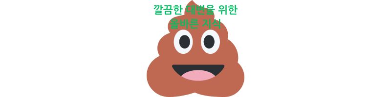 깔끔한 대변을 위한 올바른 지식