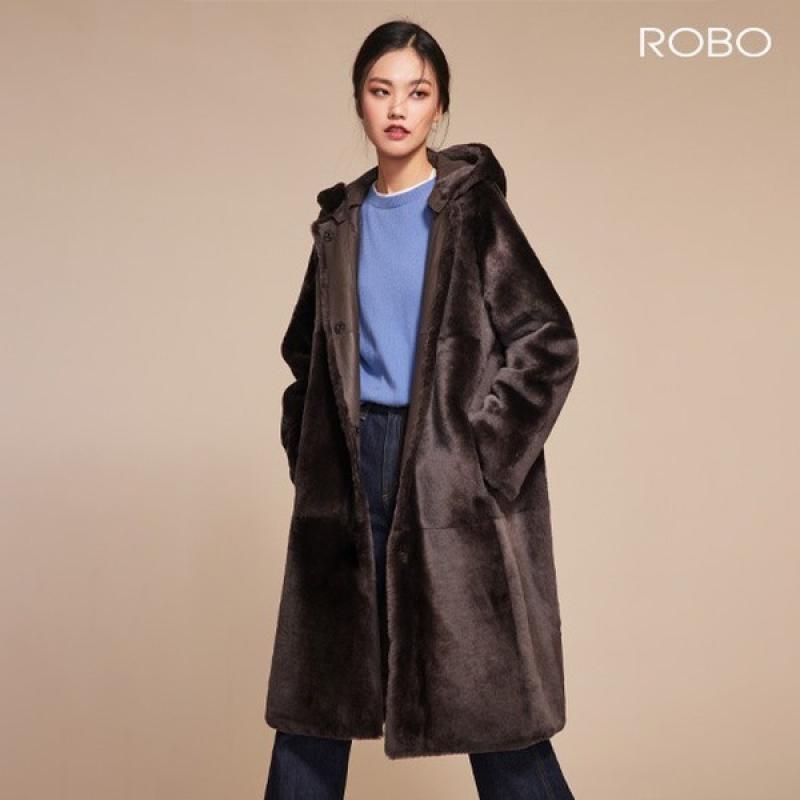 로보 스페인 라도마 리버시블 후드 롱무스탕