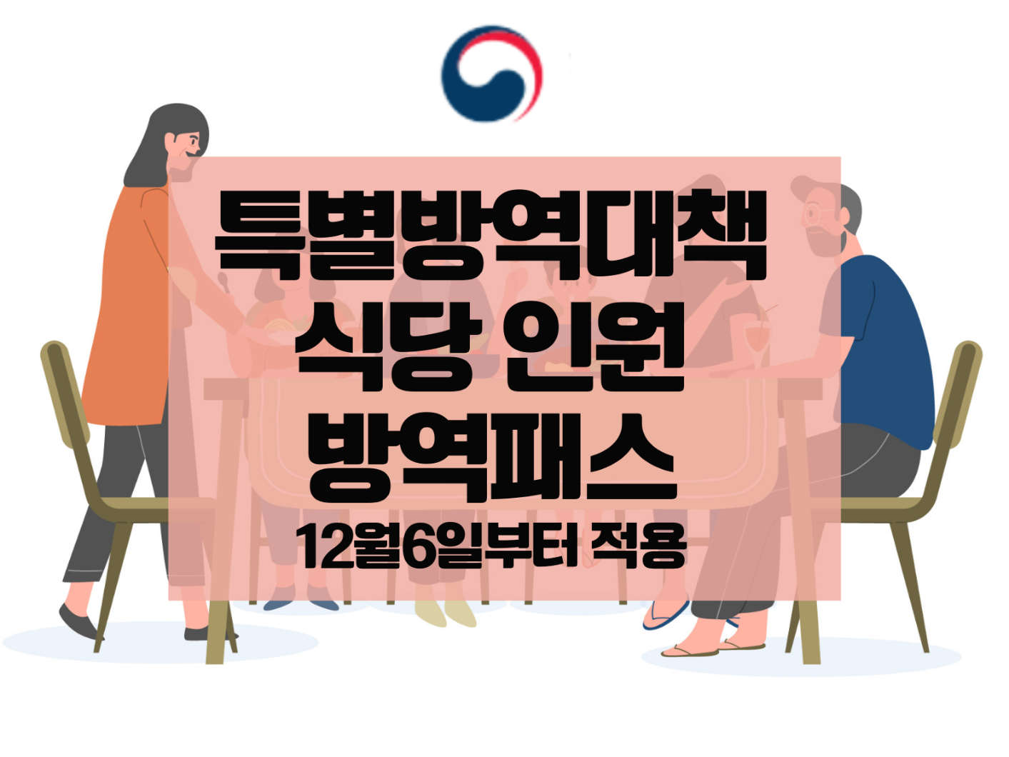  특별방역대책 식당 방역패스 