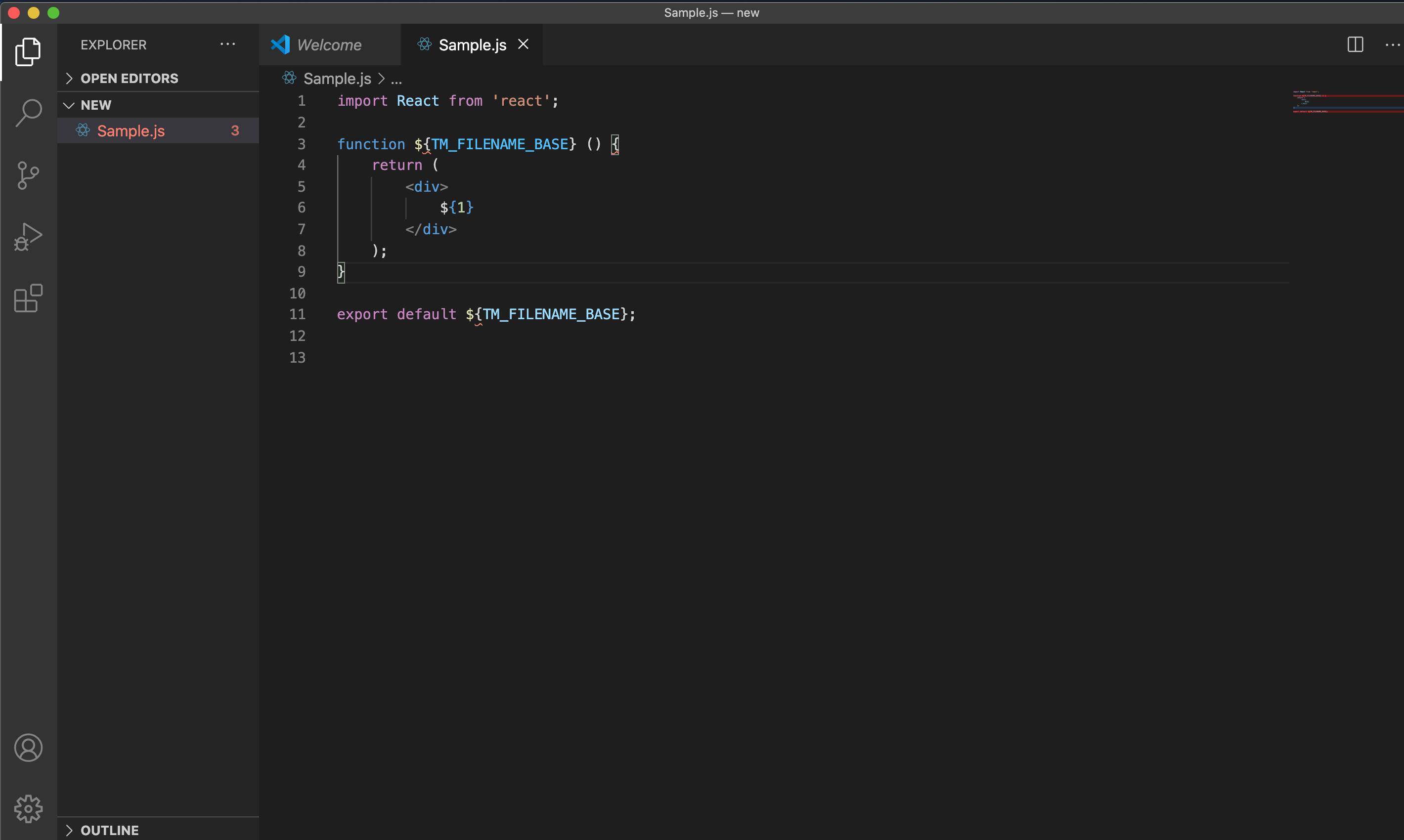 코드 템플릿 만들기