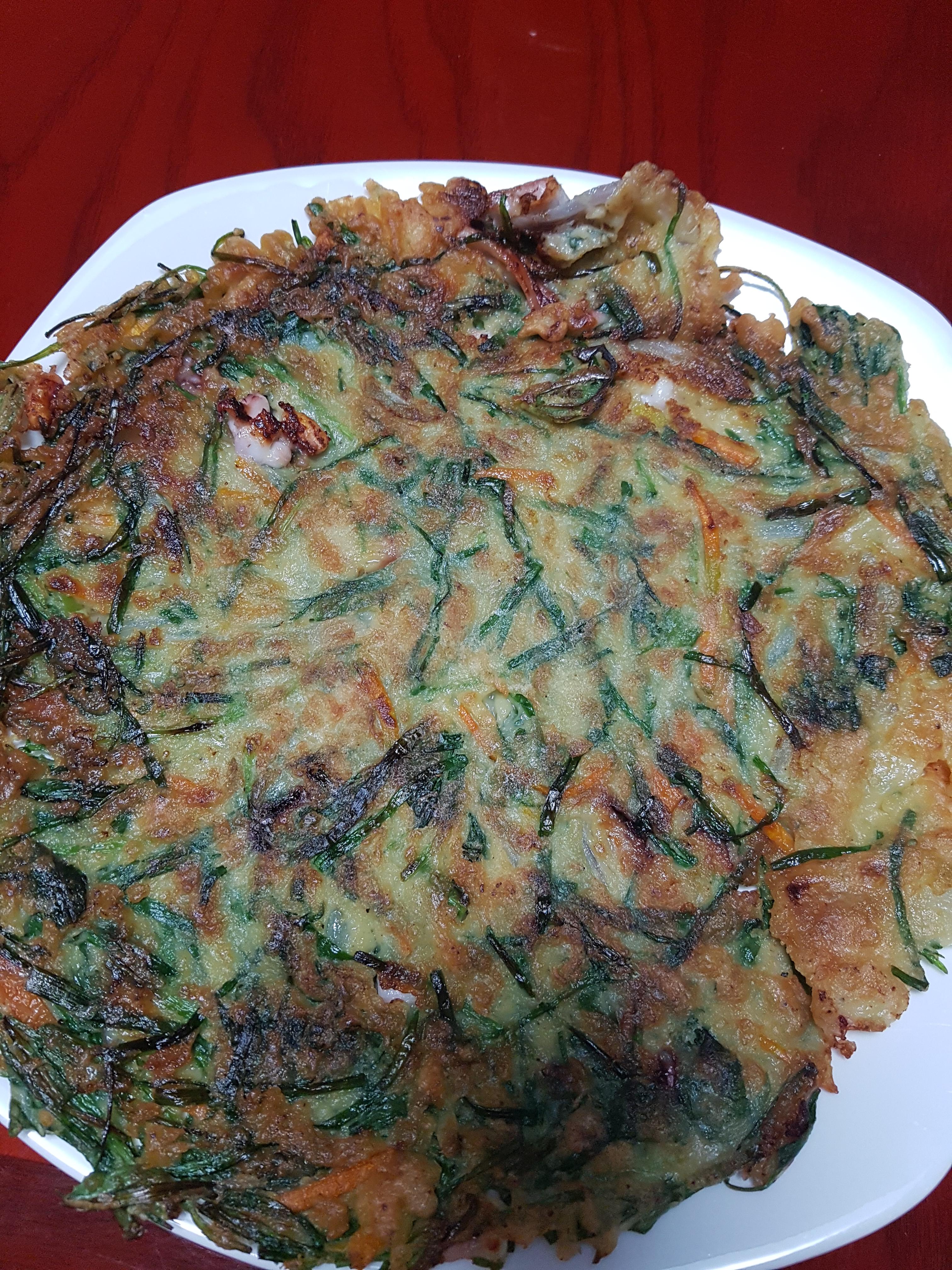  비 오는 날엔 정구지찌짐(부추전)