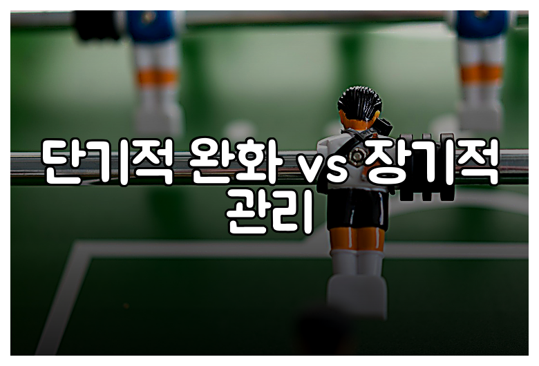 단기적 완화 vs 장기적 관리