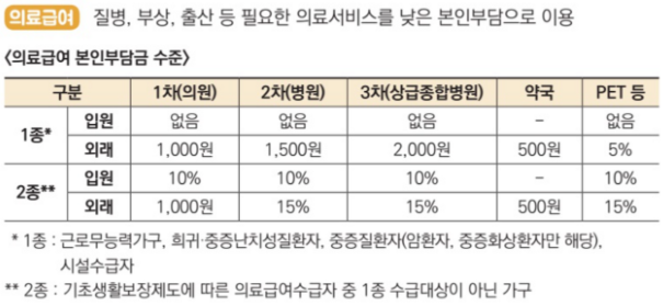 의료급여 혜택