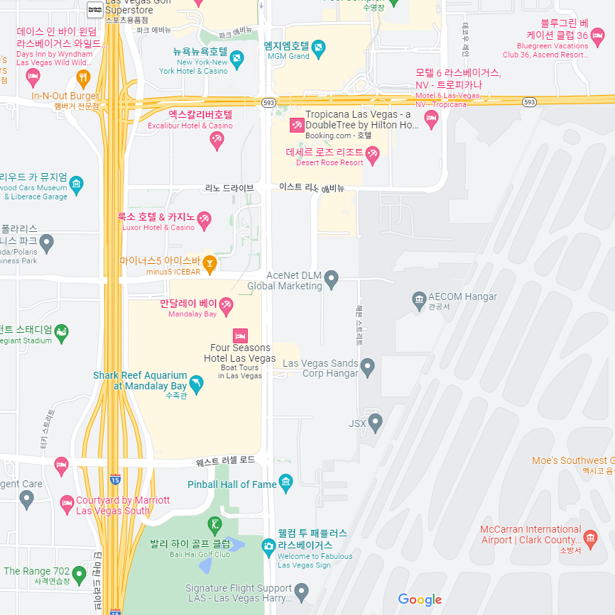 미국 라스베이거스 지도 Las Vegas map (Google Maps)