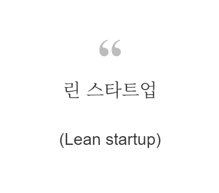 린 스타트업(Lean startup)