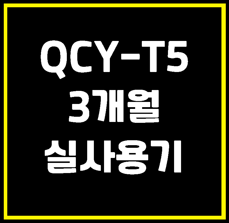  가성비 블루투스 이어폰 QCY T5 리뷰. 3개월 사용기.