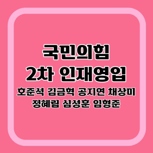 국민의힘-2차-인재영입-호준석-김금혁-공지연-채상미