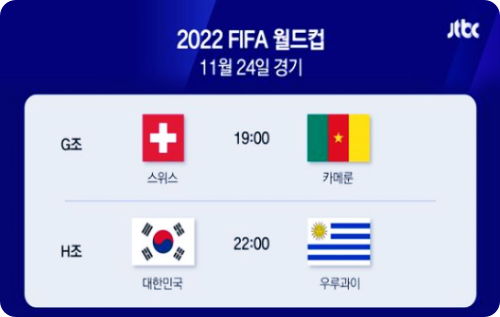  2022 카타르 월드컵 H조 경기일정 및 H조 피파랭킹 정보