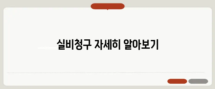 영양제 실비청구 방법과 준비서류