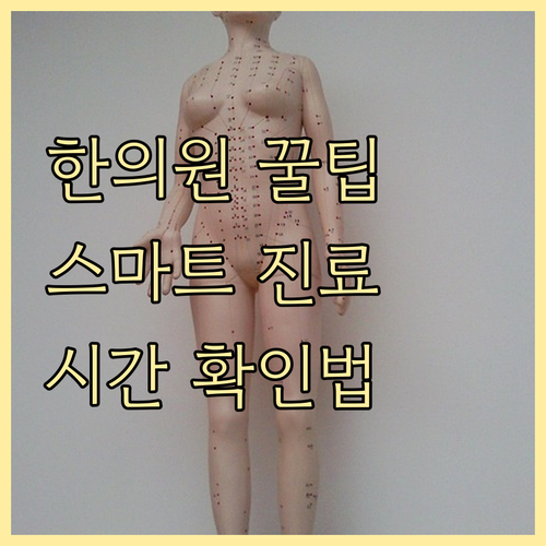 한의원 스마트하게 이용하는 법 진료 