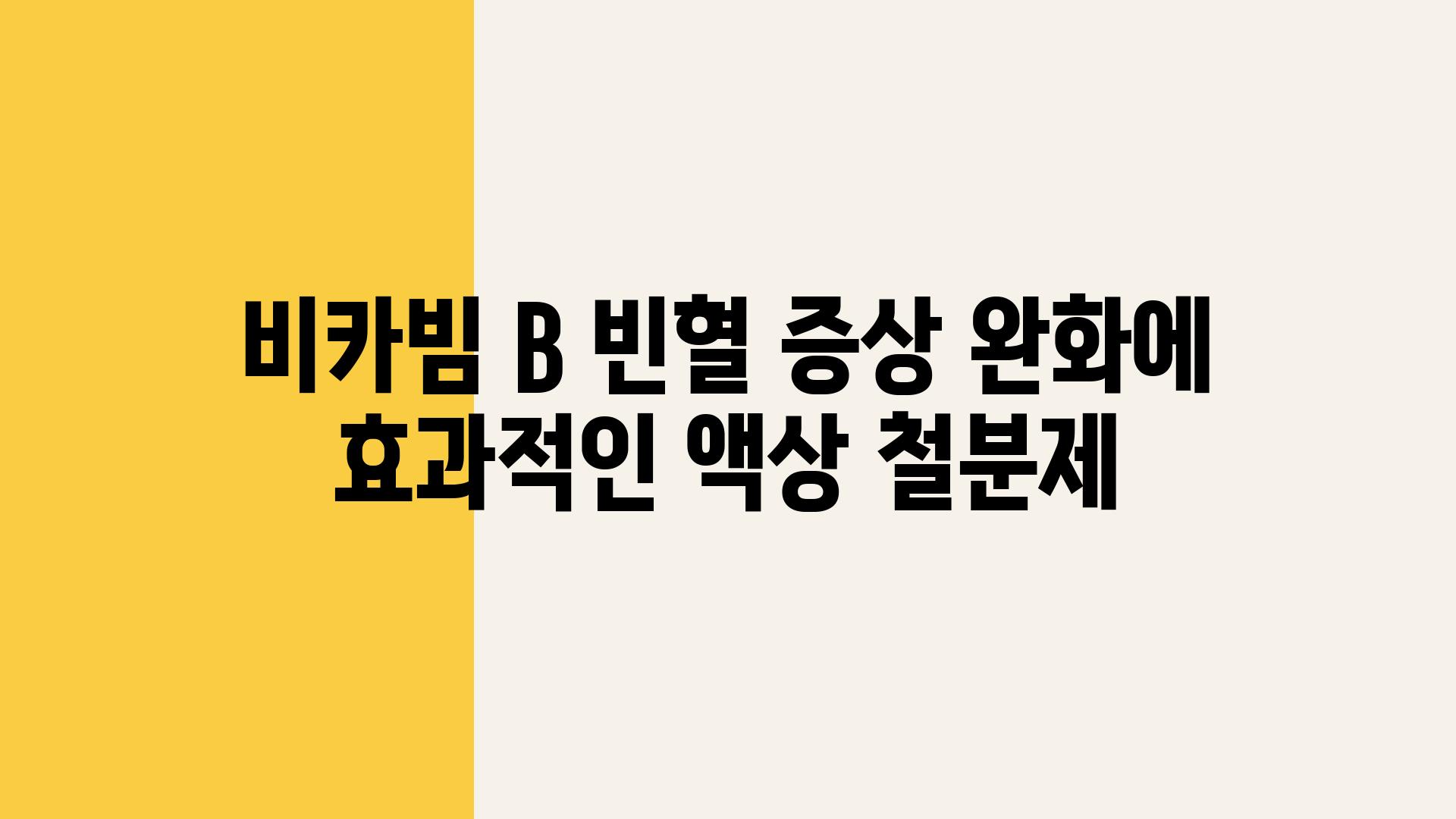 비카빔 B 빈혈 증상 완화에 효과적인 액상 철분제