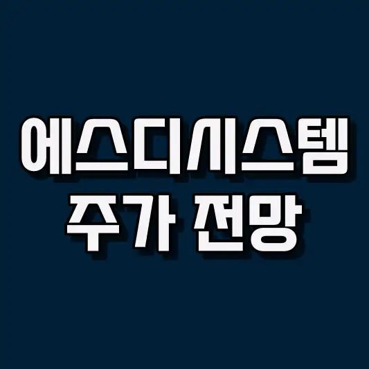 에스디시스템 주가 전망