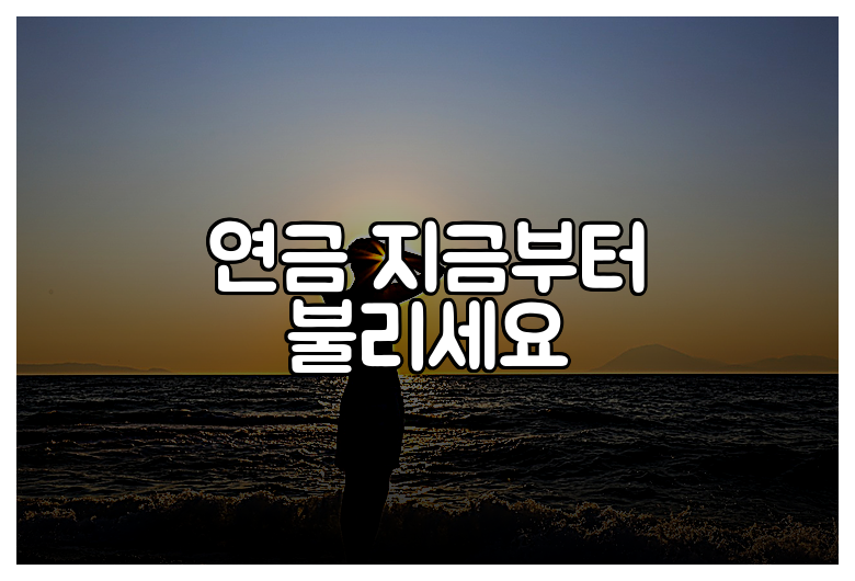 연금 지금부터 불리세요