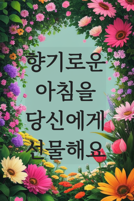 향기로운 아침을 당신에게 선물해요