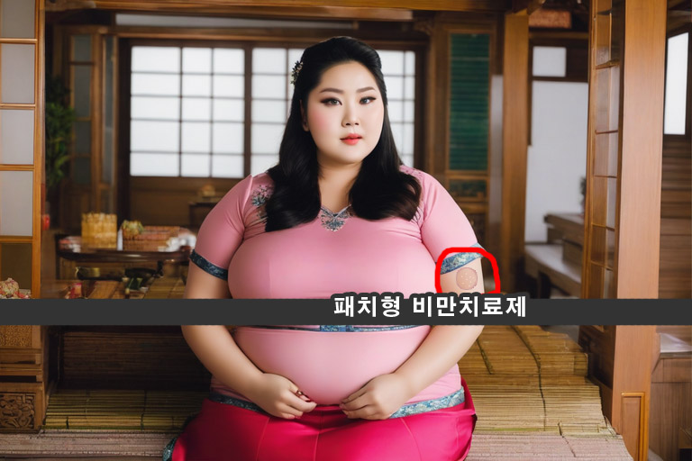 패치형-비만치료제-뚱뚱한-여자