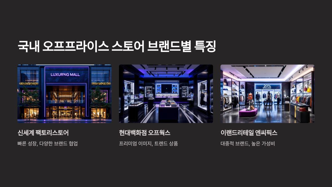 국내 오프프라이스 스토어 브랜드별 특징