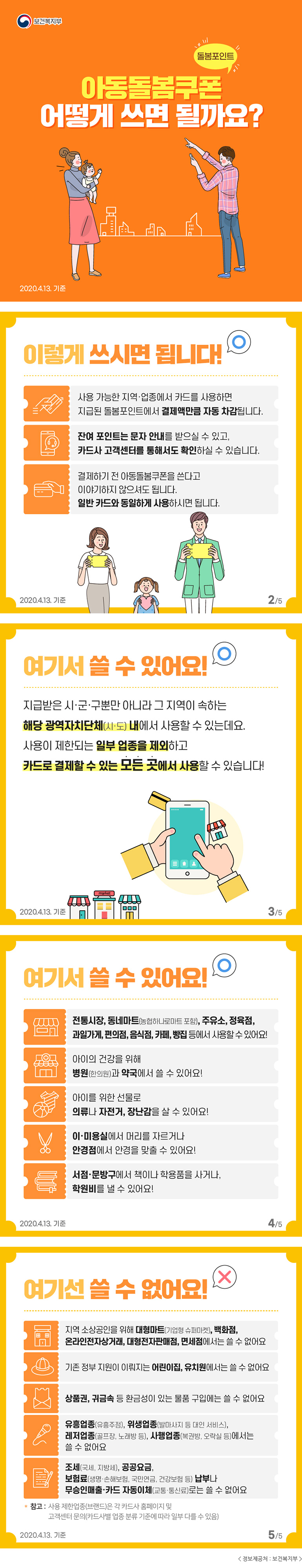  아동돌봄쿠폰사용방법