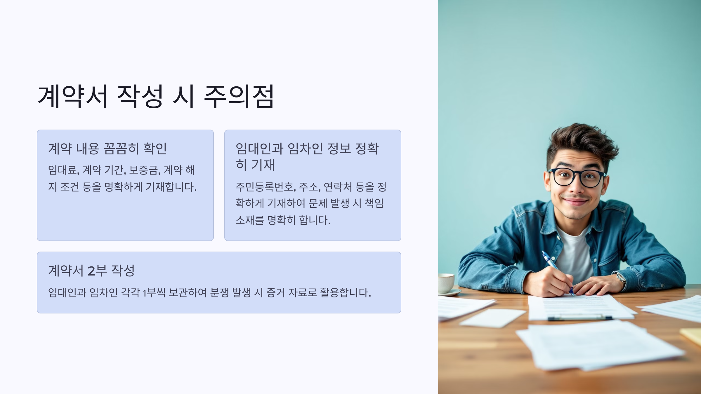 계약서 작성 시 주의점