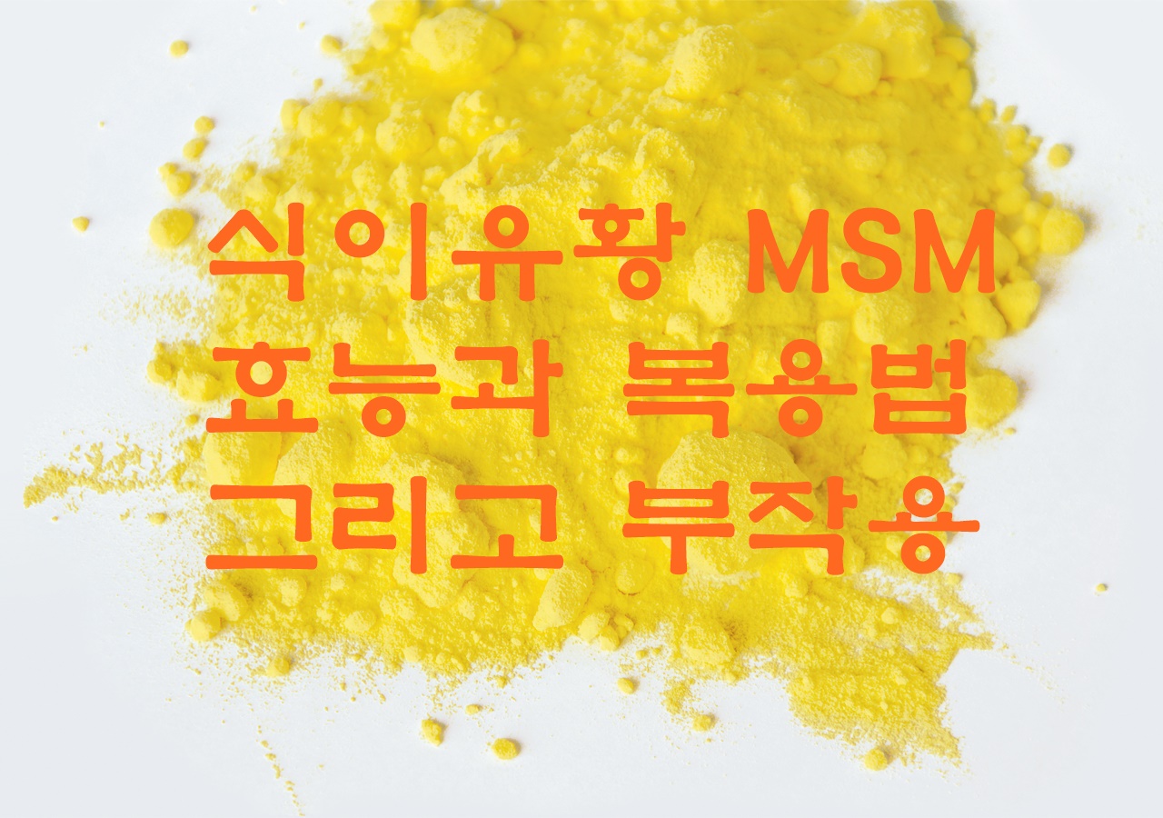 식이 유황 MSM 효능 및 부작용은 뭐야? 8