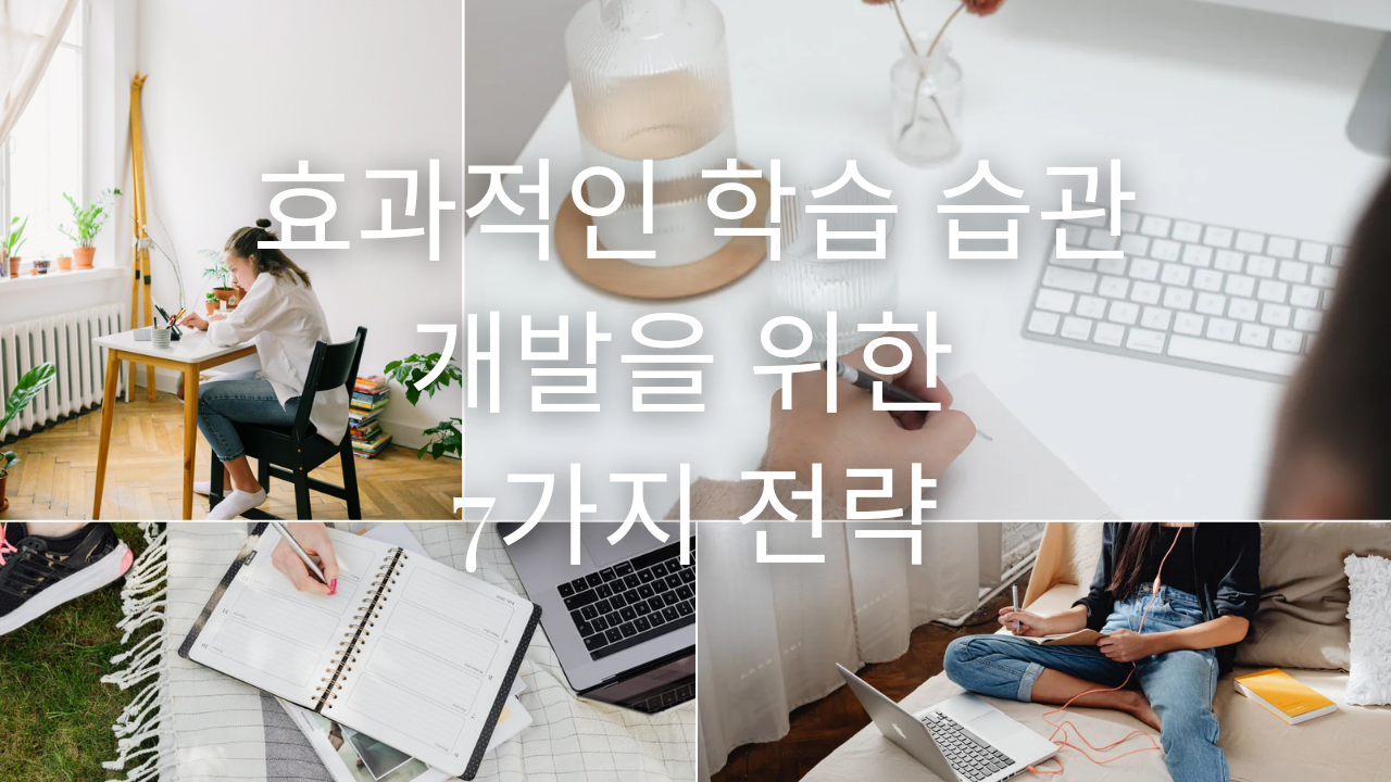  효과적인 학습 습관 개발을 위한 7가지 전략